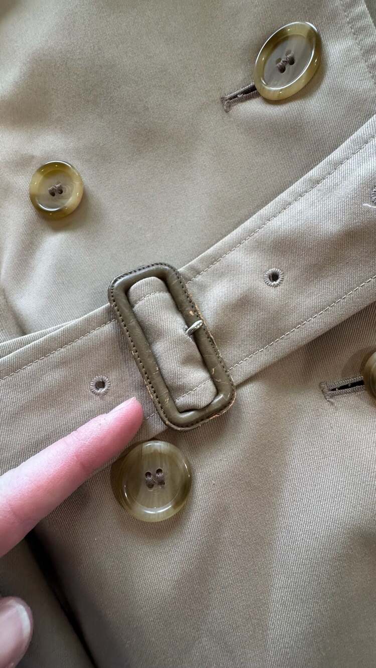 Vintage Burberrys Trench Coat Made In England Nova Check Harrods Quiet Luxury - Picture 6 of 15